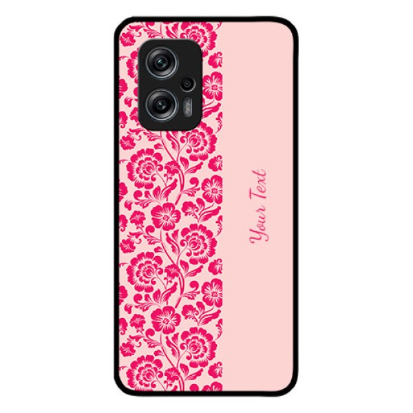 Xiaomi Redmi K50I 5G Custom Glass Phone Case - Attractive Floral Pattern Design