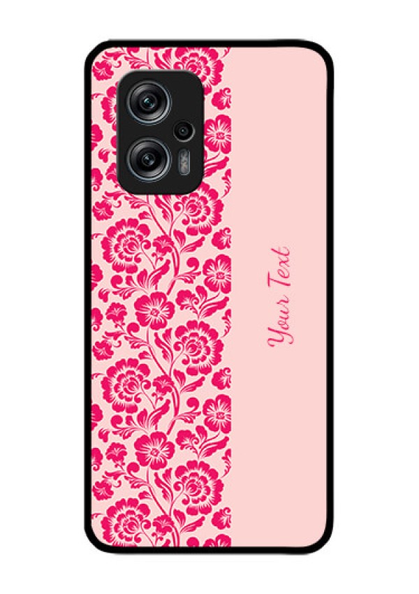 Xiaomi Redmi K50I 5G Custom Glass Phone Case - Attractive Floral Pattern Design
