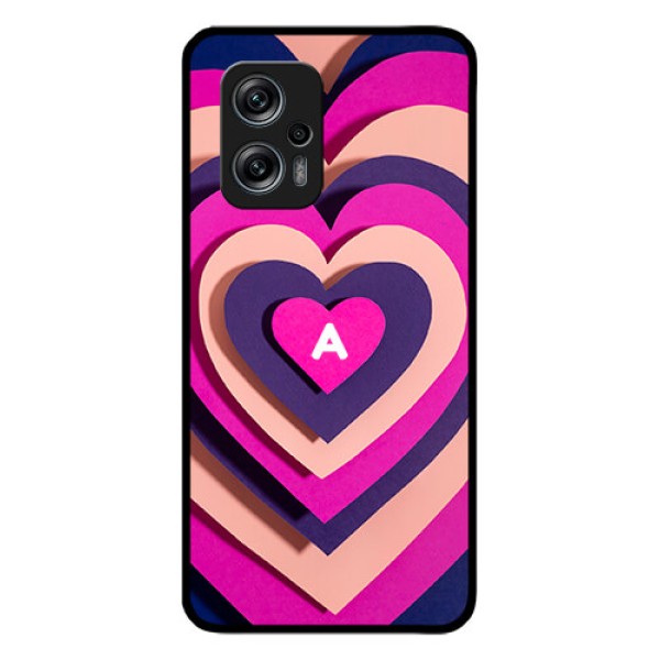Xiaomi Redmi K50I 5G Custom Glass Mobile Case - Cute Heart Pattern Design Xiaomi Redmi K50I 5G Custom Glass Mobile Case - Cute Heart Pattern Design