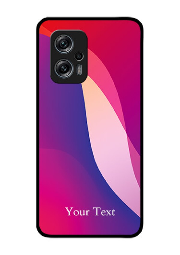 Xiaomi Redmi K50I 5G Personalized Glass Phone Case - Digital abstract Overlap Design