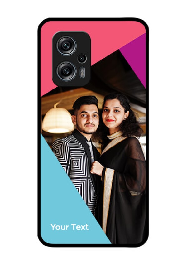 Xiaomi Redmi K50I 5G Custom Glass Mobile Case - Stacked Triple colour Design