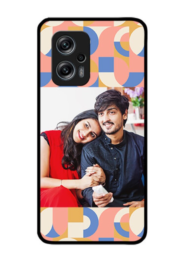 Xiaomi Redmi K50I 5G Photo Printing on Glass Case - Semi-circle Maze Pattern Design