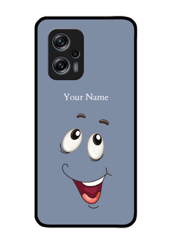 Xiaomi Redmi K50I 5G Photo Printing on Glass Case - Laughing Cartoon Face Design