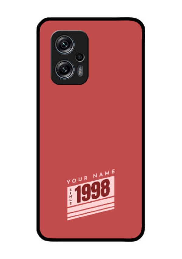 Xiaomi Redmi K50I 5G Custom Glass Phone Case - Red custom year of birth Design