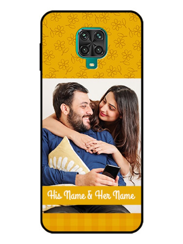 Custom Redmi Note 10 Lite Custom Glass Mobile Case - Yellow Floral Design