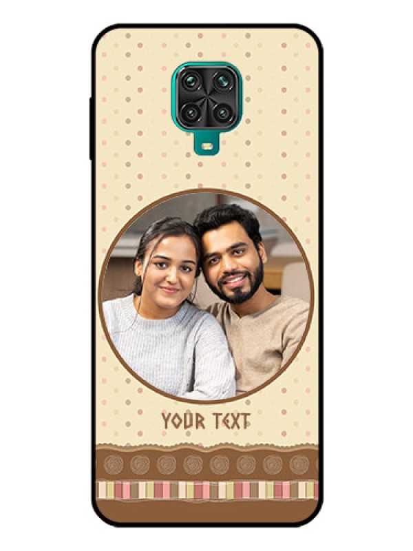 Custom Redmi Note 10 Lite Custom Glass Mobile Case - Brown Dotted Mobile Case Design