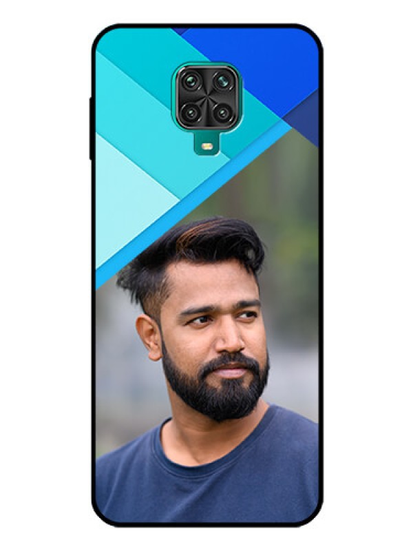 Custom Redmi Note 10 Lite Custom Glass Phone Case - Blue Pattern Design