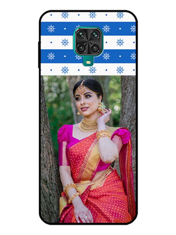 Custom Redmi Note 10 Lite Photo Printing on Glass Case - Snow Pattern Design