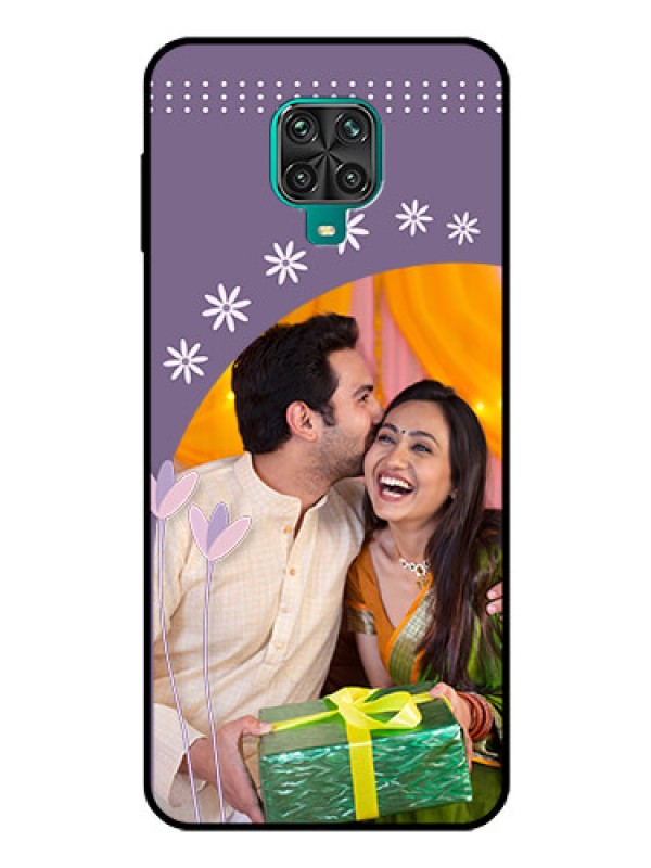 Custom Redmi Note 10 Lite Custom Glass Mobile Case - Lavender flowers design 