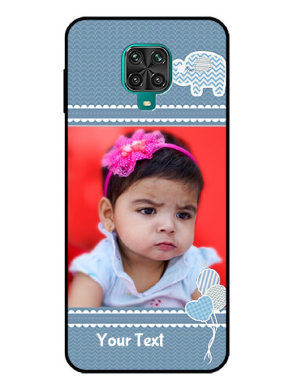 Custom Redmi Note 10 Lite Photo Printing on Glass Case - with Kids Pattern Design