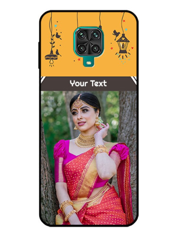 Custom Redmi Note 10 Lite Custom Glass Mobile Case - with Family Picture and Icons 