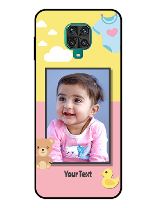 Custom Redmi Note 10 Lite Photo Printing on Glass Case - Kids 2 Color Design