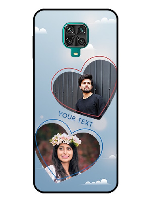 Custom Redmi Note 10 Lite Custom Glass Mobile Case - Blue Color Couple Design 