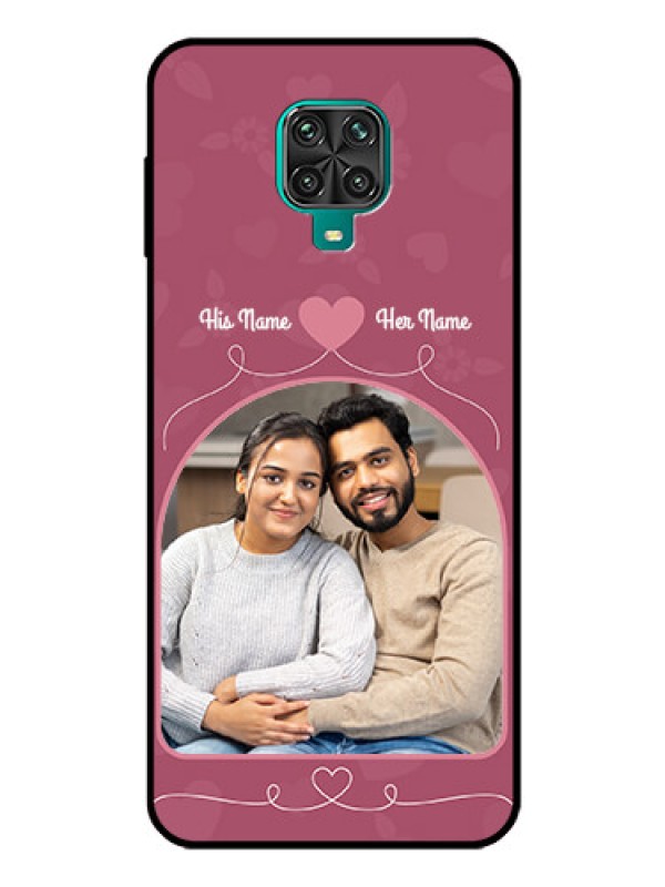 Custom Redmi Note 10 Lite Photo Printing on Glass Case - Love Floral Design