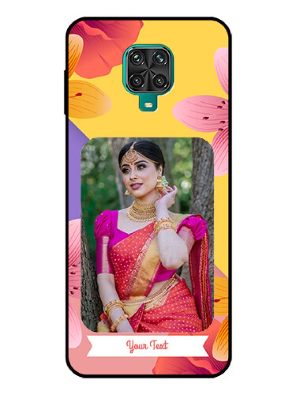 Custom Redmi Note 10 Lite Custom Glass Mobile Case - 3 Image With Vintage Floral Design