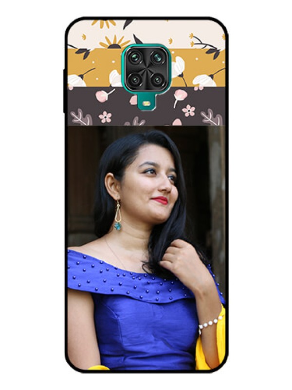 Custom Redmi Note 10 Lite Custom Glass Phone Case - Stylish Floral Design