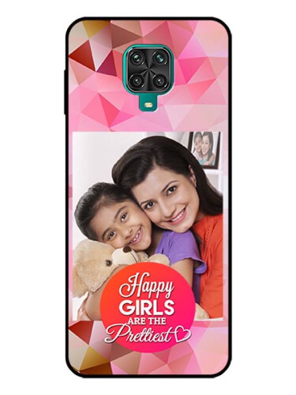 Custom Redmi Note 10 Lite Photo Printing on Glass Case - Abstract Triangle Design