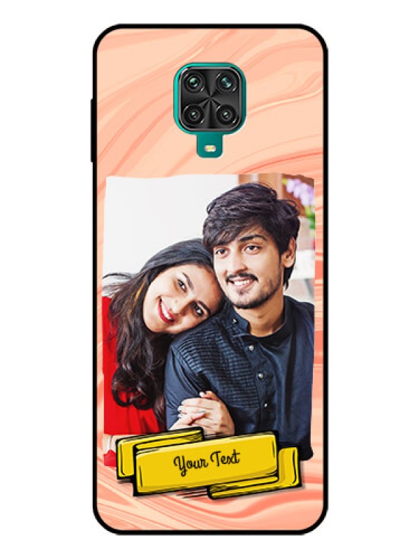 Custom Redmi Note 10 Lite Personalized Glass Phone Case - Marble Texture Design