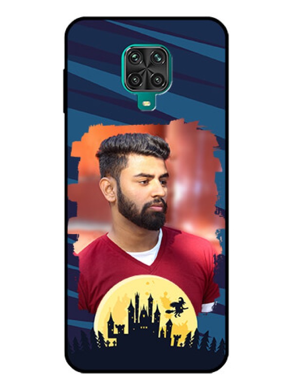 Custom Redmi Note 10 Lite Photo Printing on Glass Case - Halloween Witch Design 