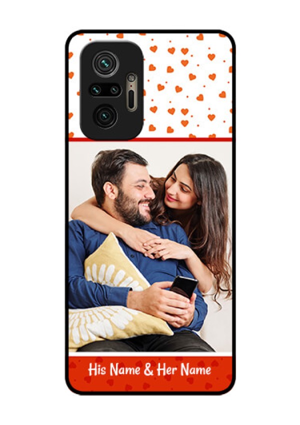 Redmi Note 10 Pro Max Custom Glass Phone Case - Orange Love Symbol Design