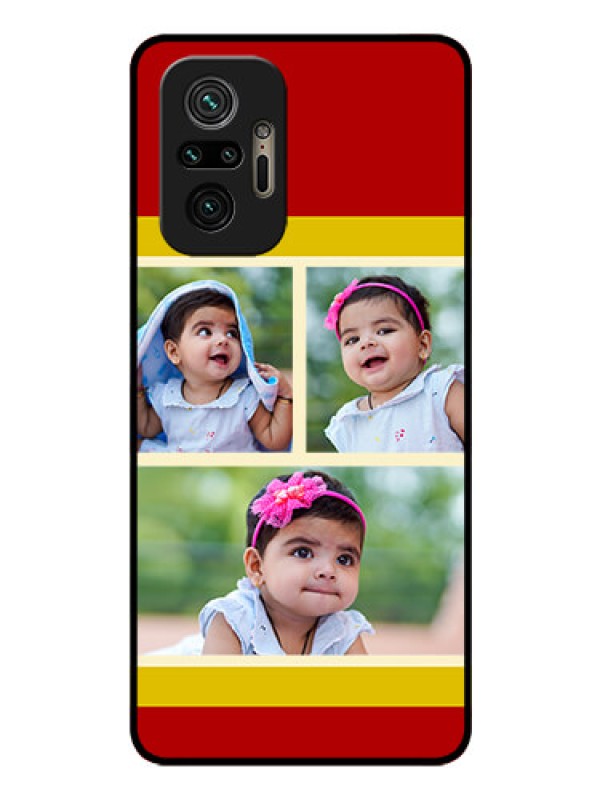 Custom Redmi Note 10 Pro Max Custom Glass Mobile Case - Multiple Pic Upload Design