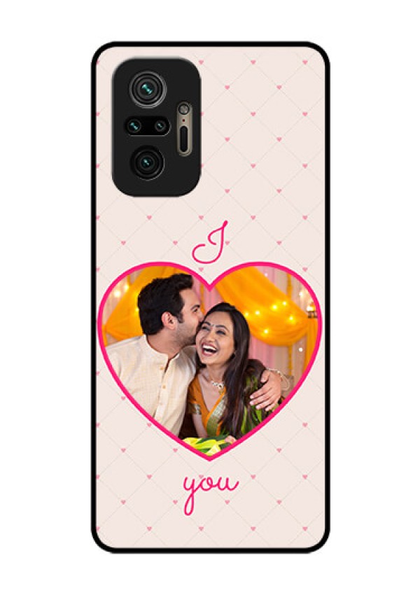 Redmi Note 10 Pro Max Custom Glass Mobile Case - Heart Shape Design