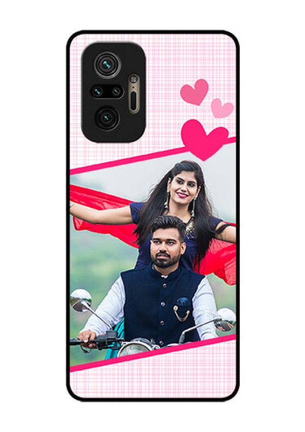 Redmi Note 10 Pro Max Custom Glass Phone Case - Love Shape Heart Design