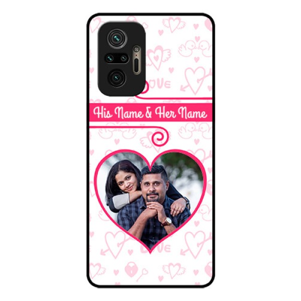 Redmi Note 10 Pro Max Personalized Glass Phone Case - Heart Shape Love Design Redmi Note 10 Pro Max Personalized Glass Phone Case - Heart Shape Love Design