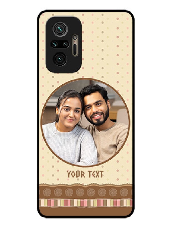 Custom Redmi Note 10 Pro Max Custom Glass Mobile Case - Brown Dotted Mobile Case Design