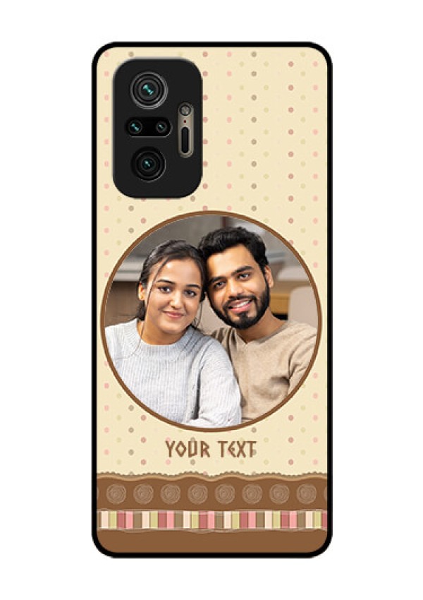 Redmi Note 10 Pro Max Custom Glass Mobile Case - Brown Dotted Mobile Case Design
