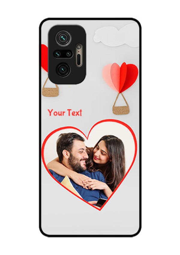 Redmi Note 10 Pro Max Custom Glass Mobile Case - Parachute Love Design