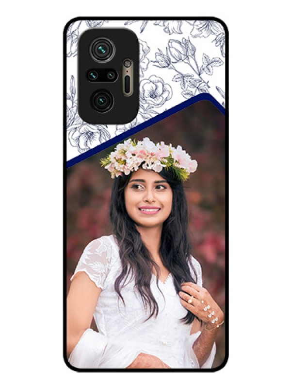Custom Redmi Note 10 Pro Max Personalized Glass Phone Case - Premium Floral Design