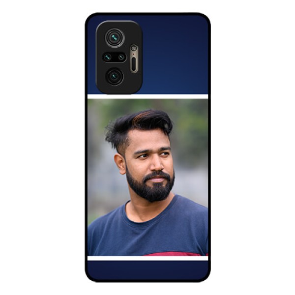 Redmi Note 10 Pro Max Personalized Glass Phone Case - Simple Royal Blue Design Redmi Note 10 Pro Max Personalized Glass Phone Case - Simple Royal Blue Design