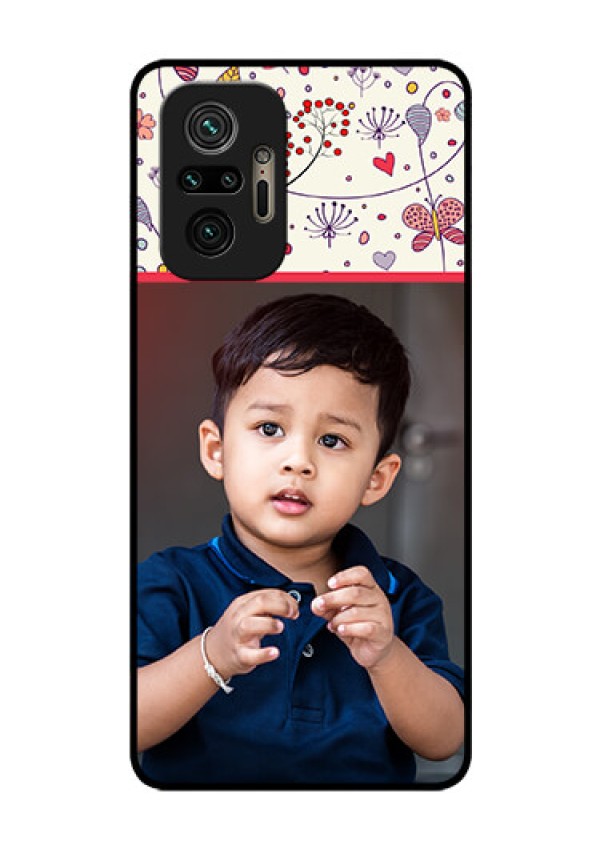 Redmi Note 10 Pro Max Custom Glass Mobile Case - Premium Floral Design