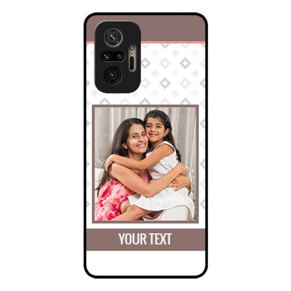 Redmi Note 10 Pro Max Photo Printing on Glass Case - Simple Diamond Design Redmi Note 10 Pro Max Photo Printing on Glass Case - Simple Diamond Design