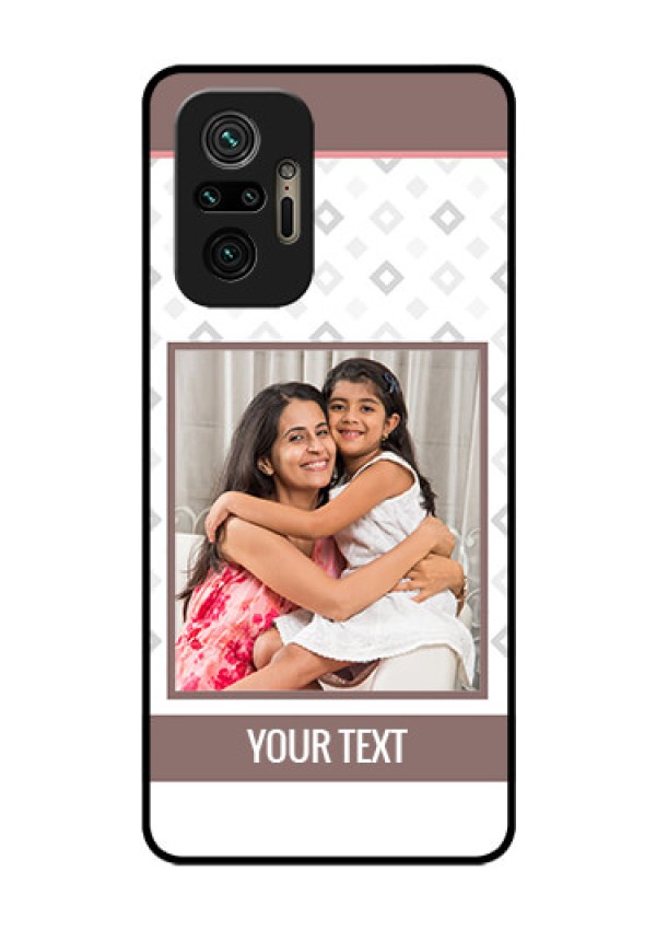 Redmi Note 10 Pro Max Photo Printing on Glass Case - Simple Diamond Design