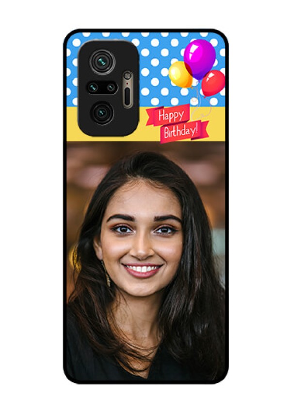 Redmi Note 10 Pro Max Custom Glass Mobile Case - Happy Birthday Design