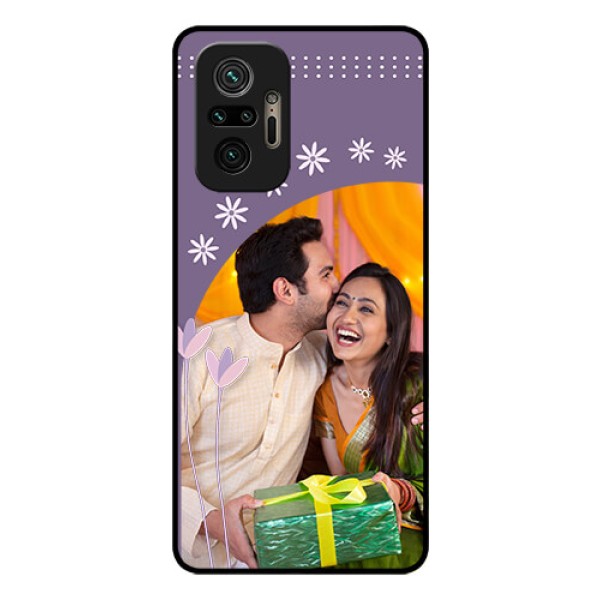 Redmi Note 10 Pro Max Custom Glass Mobile Case - Lavender flowers design 
