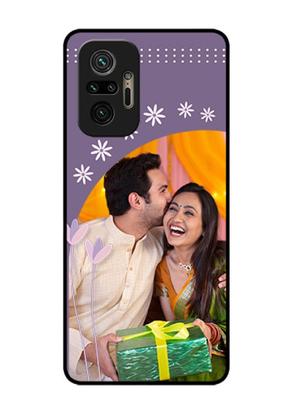 Redmi Note 10 Pro Max Custom Glass Mobile Case - Lavender flowers design 