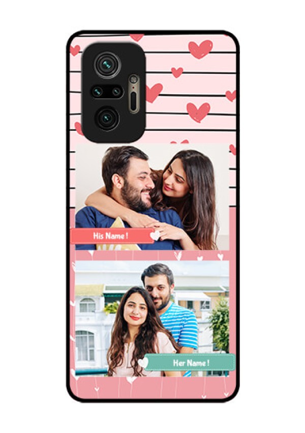 Redmi Note 10 Pro Max Custom Glass Mobile Case - Photo with Heart Design