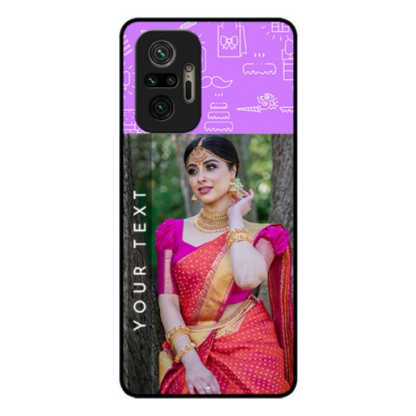 Redmi Note 10 Pro Max Custom Glass Mobile Case - Birthday Icons Design