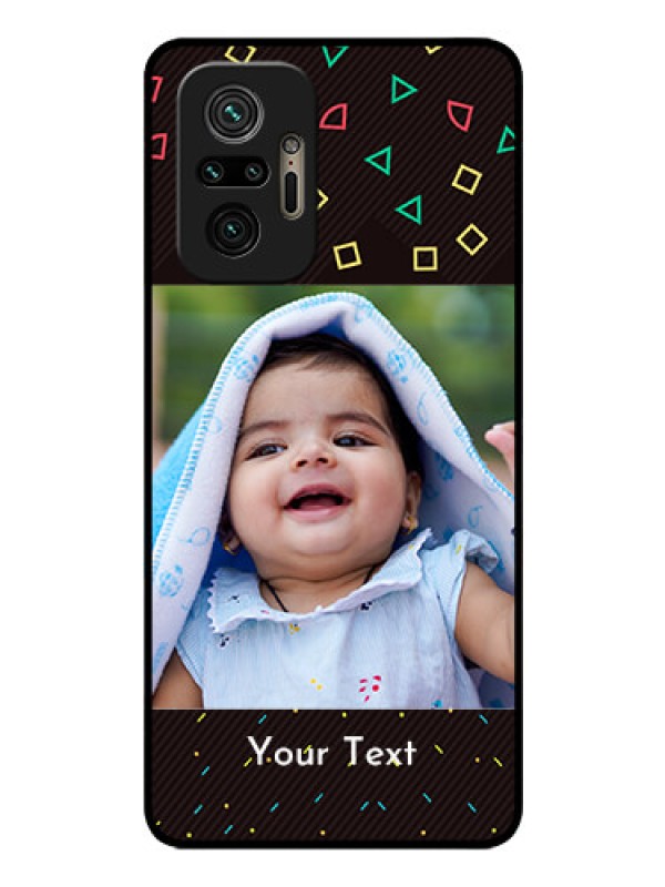 Custom Redmi Note 10 Pro Max Custom Glass Phone Case - with confetti birthday design