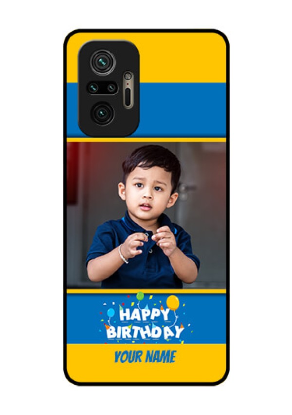 Redmi Note 10 Pro Max Custom Glass Mobile Case - Birthday Wishes Design