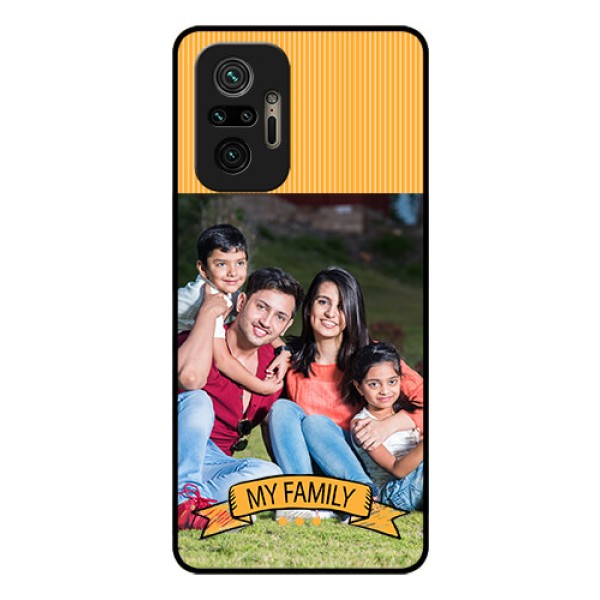Redmi Note 10 Pro Max Custom Glass Phone Case - My Family Design
