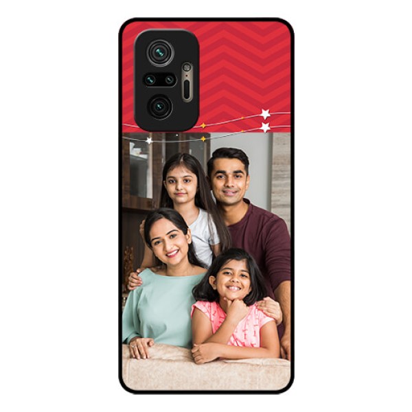 Redmi Note 10 Pro Max Personalized Glass Phone Case - Happy Family Design