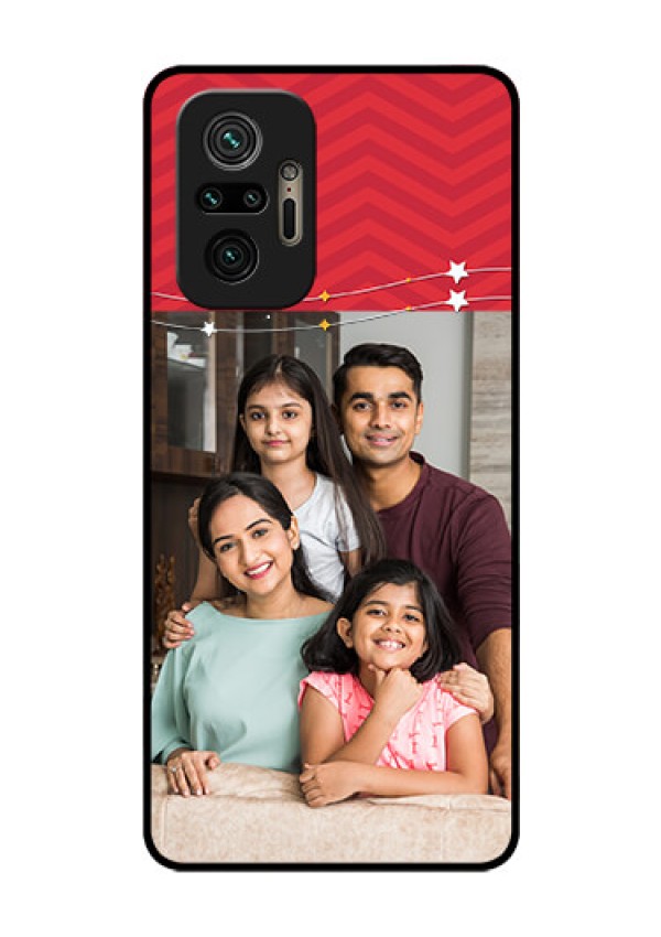 Redmi Note 10 Pro Max Personalized Glass Phone Case - Happy Family Design