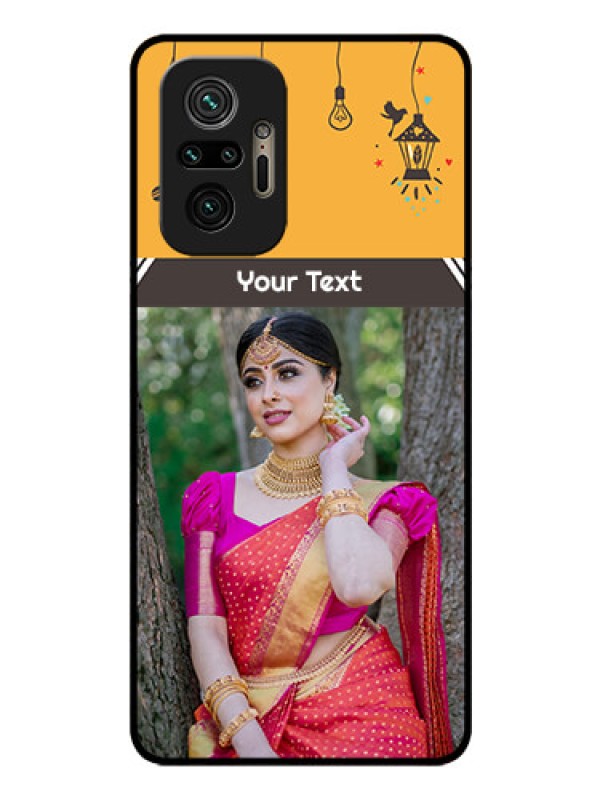 Custom Redmi Note 10 Pro Max Custom Glass Mobile Case - with Family Picture and Icons 