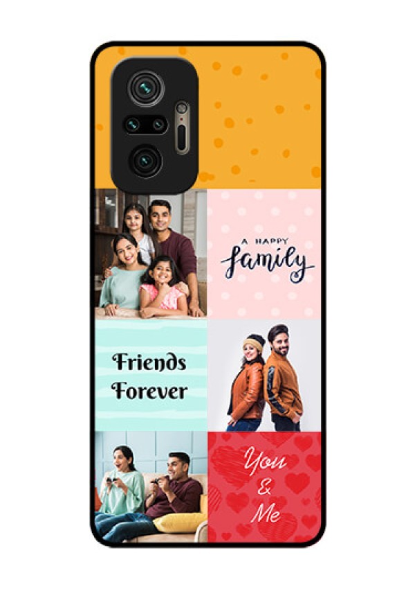 Redmi Note 10 Pro Max Personalized Glass Phone Case - Images with Quotes Design