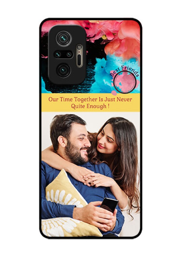 Redmi Note 10 Pro Max Custom Glass Mobile Case - Quote with Acrylic Painting Design