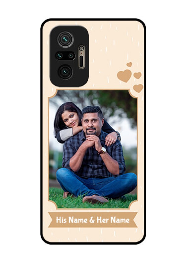 Redmi Note 10 Pro Max Custom Glass Phone Case - with confetti love design 